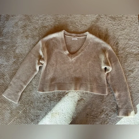 Sablyn 100% Cashmere Women's V-Neck Sweater sz M
